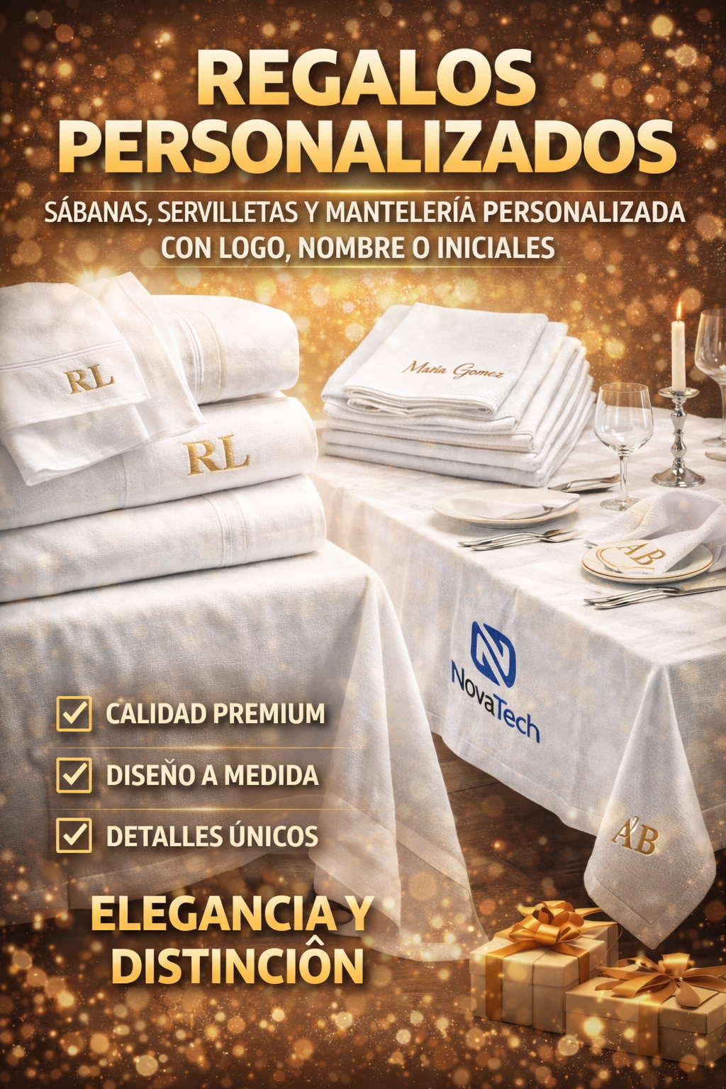 Elegancia personalizada para tu mesa